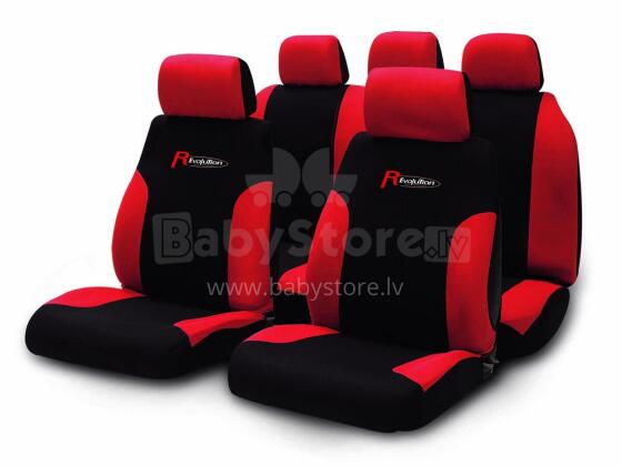 Set of car seat covers PUMA, red/black