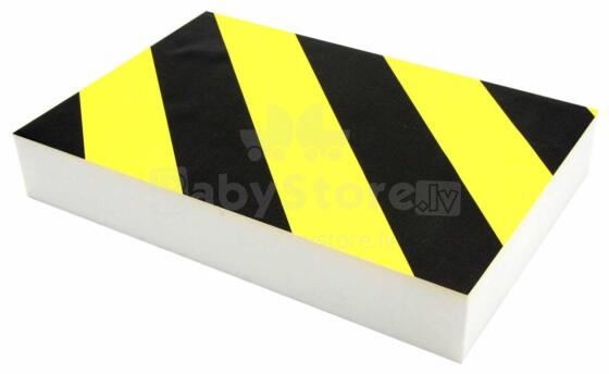 Wall bumper NO-CRASH, rectangular, black/yellow, 29,5x19,5x4,5cm