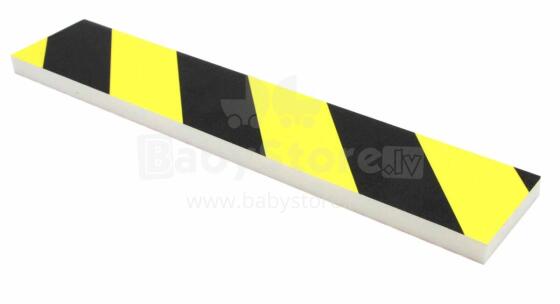 Wall bumper NO-CRASH, rectangular, black/yellow, 40x7,5x1,5cm