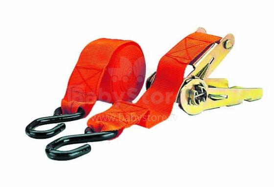 Cargo fastening strap with ratchet and hook CINGHIA 5M, 1x500cm