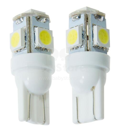 LED bulbs, 2 pcs., W5W T10, 5SMD