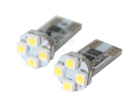 Лампочки светодиодные, 2 шт., W5W T10 Canbus, 4SMD