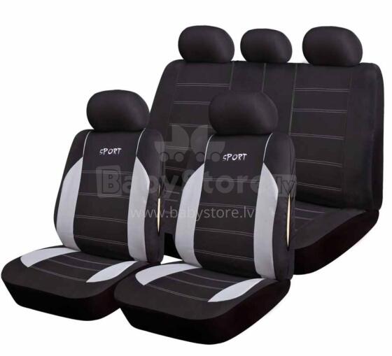 Set of car seat covers MAIORCA, black/grey