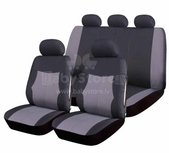 Set of car seat covers IBIZA, black/grey