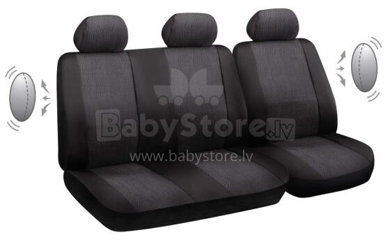 Set of car seat covers COMFORT TRIS, black