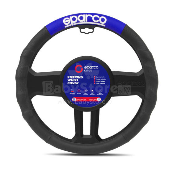 Sparco Steering Wheel Cover, black/blue