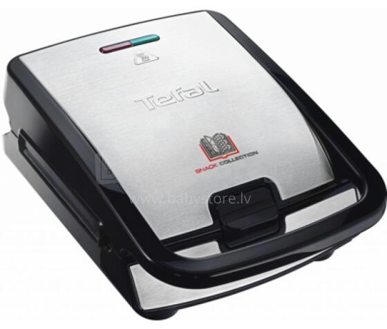 TEFAL tosteris Snack Collection, 700W, 4 maināmas plātnes, melna/sudraba