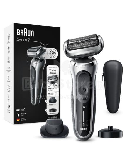 Akcija! BRAUN Series 7 360 Flex skuveklis  AutoSense, sudraba