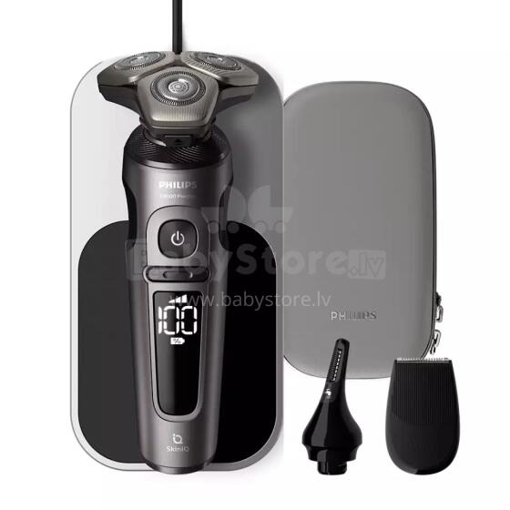 Akcija! PHILIPS Shaver Prestige series 9000 Elektriskais skuveklis mitrai un sausai skūšanai, melns