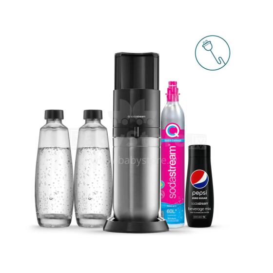 SodaStream gāzēto dzērienu pagatavošanas ierīce DUO, Metalic black