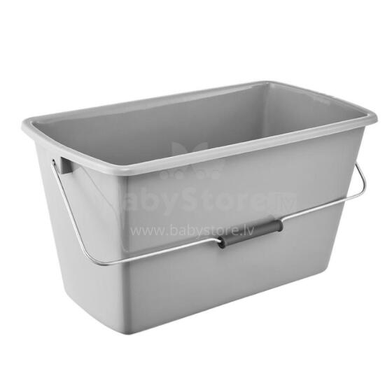 Rectangular bucket 13L Bent 44x22x22,5cm grey