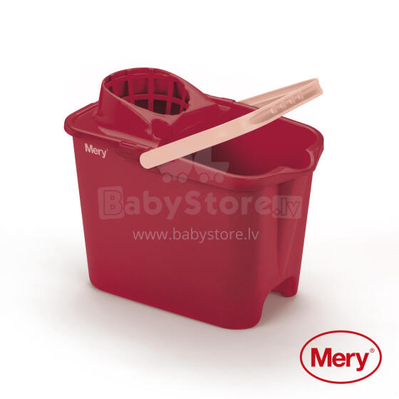 Bucket 14L with push button red