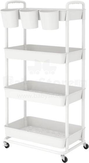 Baby Plastic Rolling Cart Art.205438 Полка для детской комнаты на колёсиках
