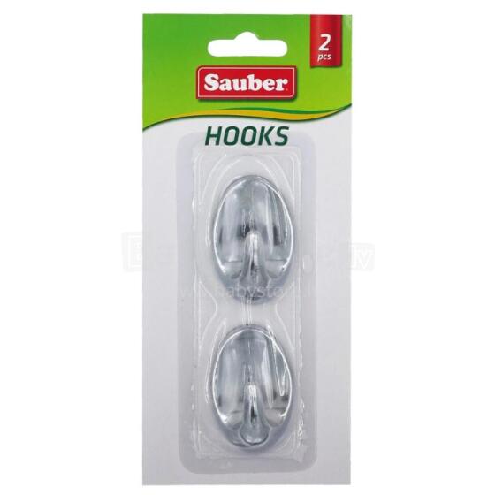 Hooks 2gb 3x4,7cm oval silver