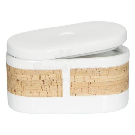 Tube Nature white porcelain/cork