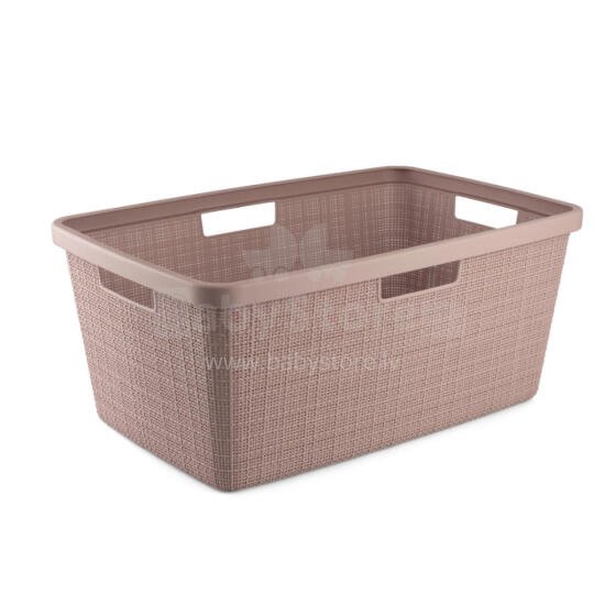 Laundry basket Jute 46L 59x39x26cm pink