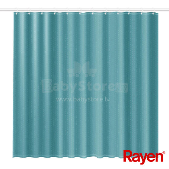 Shower curtain 180x200cm light blue, polyester