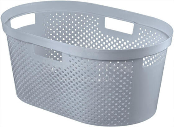 Infinity Recycled Laundry Basket 40L 59x39x27cm grey