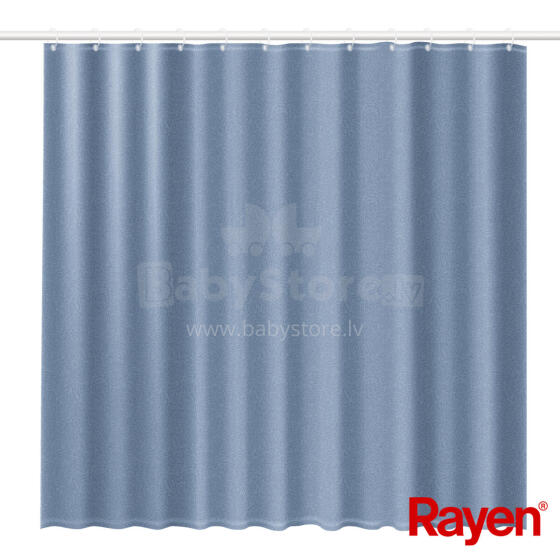 Shower curtain 180x200cm blue, polyester