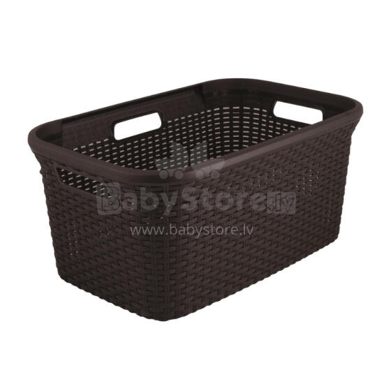 Laundry Basket Style 45L 59,2x38x27cm dark brown