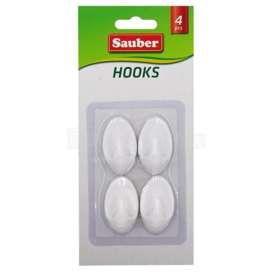 Hooks 4gb 2,3x4cm oval white