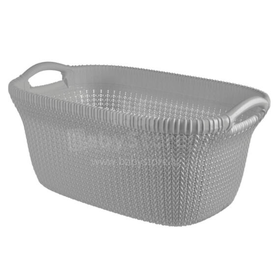 Laundry basket Knit 40L 59,5x38,5x27cm light grey