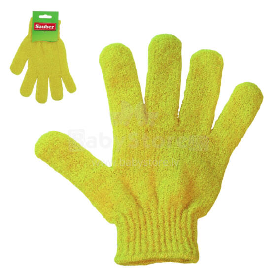 Scrubbing glove yellow