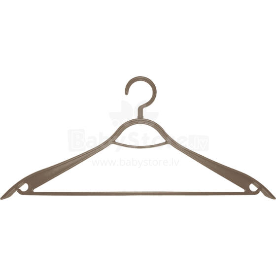 Clothes hangers 2pcs plastic Eco Wood Collection 43cm assorted, light grey/beige/black