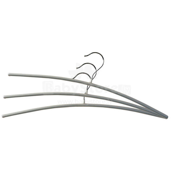 Clothes Racks 3pcs steel/vinyl Non Slip Sliver Basic 41,5cm silver