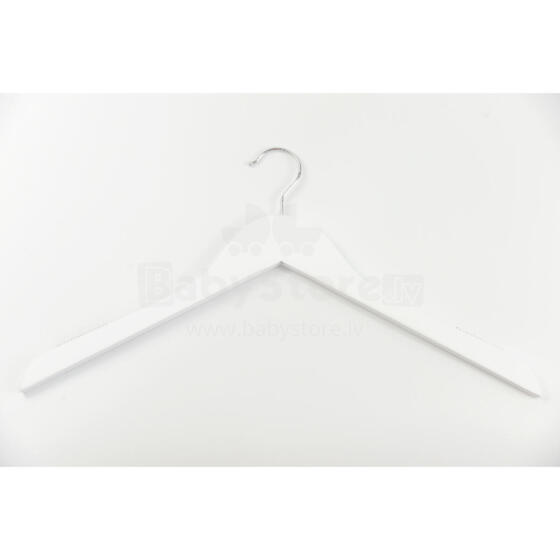 Clothes hangers 3pcs wooden Wood 44,5cm white