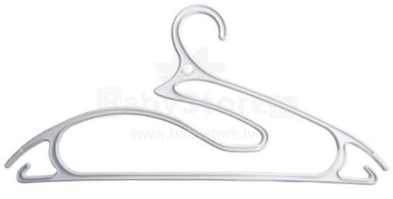 Clothes hangers 5in1 3gb, plastic, white