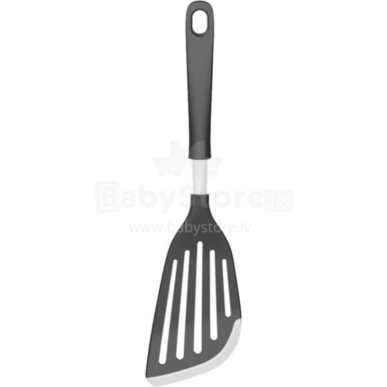 Long spatula, perforated nylon with silicone edge