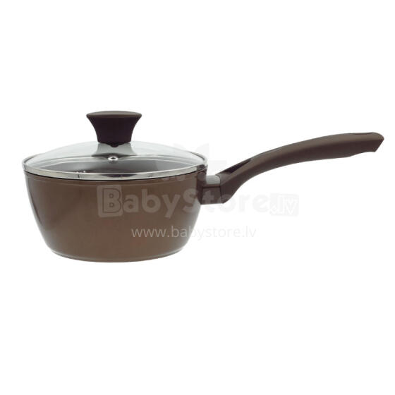 Sauce pot Natura with glass lid &Oslash;18cm induction brown