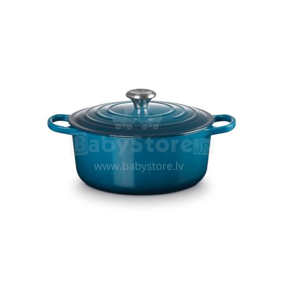 Le Creuset Чугунная круглая кастрюля &Oslash;24см / 4,2л синий 