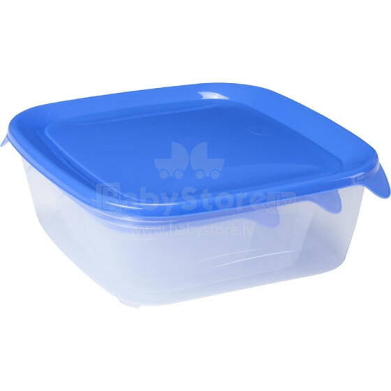 Food containers set of 3 rectangular 0,25+0,8+1,7L Fresh&amp;amp;Go blue