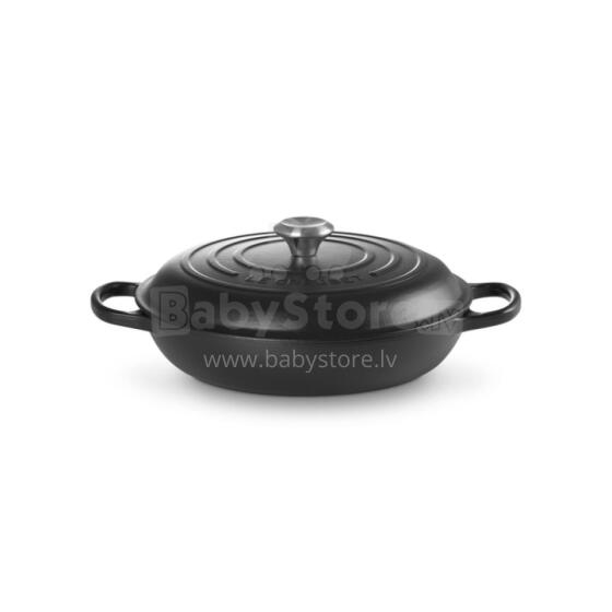 Le Creuset Чугунная неглубокая кастрюля 30 см / 3,5 л матовая черная