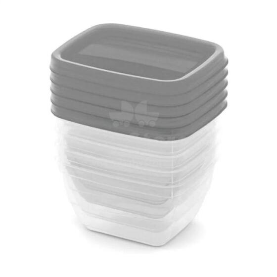 Food Container Set 5x0,25L Vedo transparent grey