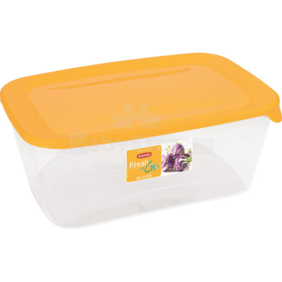 Food container rectangle 3L Fresh&amp;amp;Go yellow