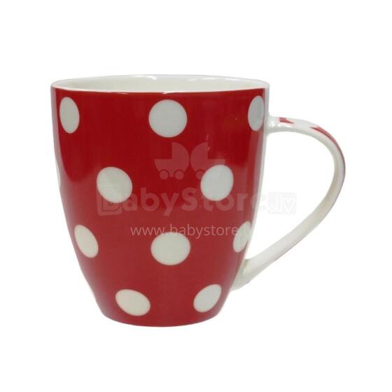 Mug &amp;quot;Dots&amp;quot; 513 ml red with white dots