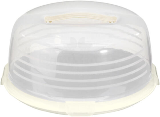 Cake transport box round &Oslash;34,7x15,6cm cream