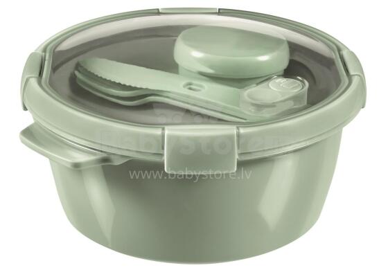 Food container Lunch Kit round 1,6L Smart Eco To Go &Oslash;22x10cm soft green