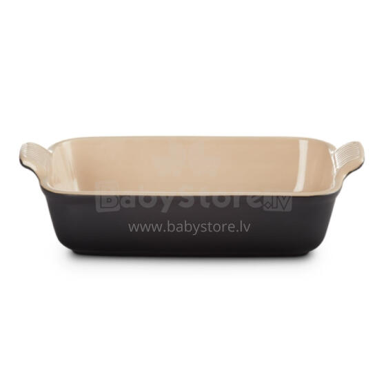 Le Creuset Ristk&uuml;likukujuline p&auml;randkeraamika 26x19cm / 2,4L must