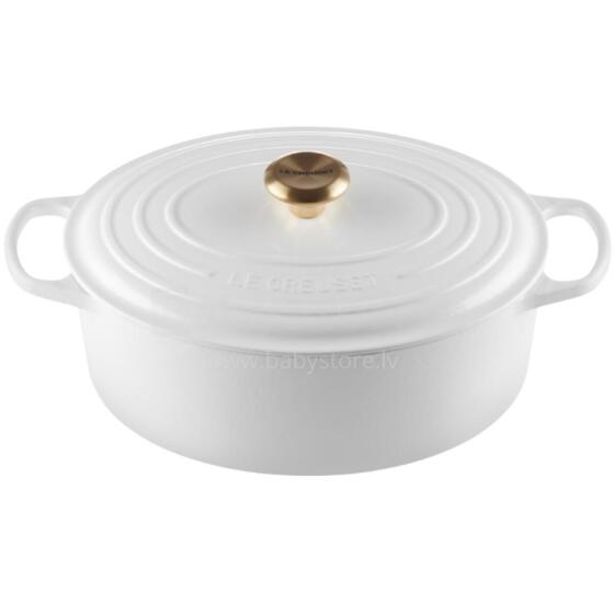 Le Creuset Čuguna katls ovāls 31cm / 6,3L balts