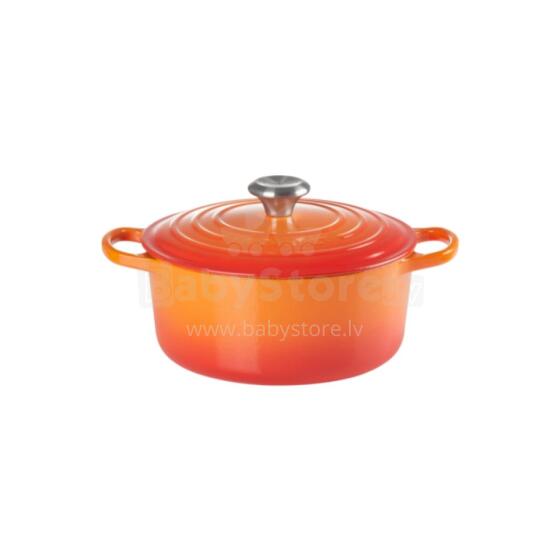 Le Creuset Чугунная кастрюля круглая &Oslash;26см / 5,3л оранжевая