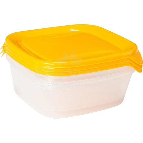 Food bowl set of 3 3x0,8L Fresh&amp;amp;Go yellow