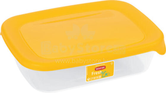 Food container rectangle 0,5L Fresh&amp;amp;Go yellow