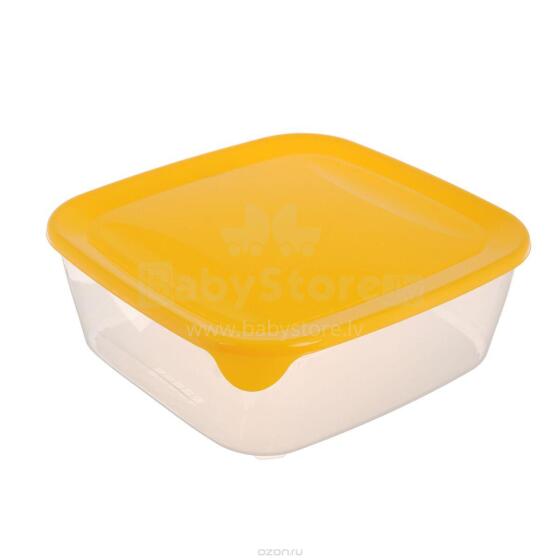 Food container square 0,8L Fresh&amp;amp;Go yellow