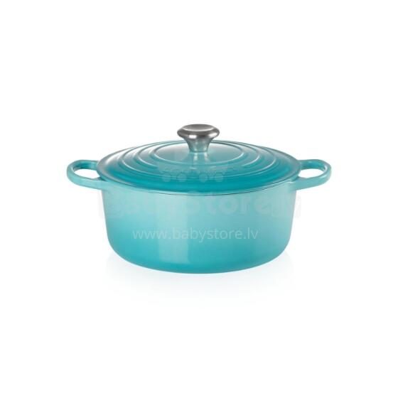 Le Creuset Чугунный горшок круглый &Oslash;26см / 5,3л светло-голубой