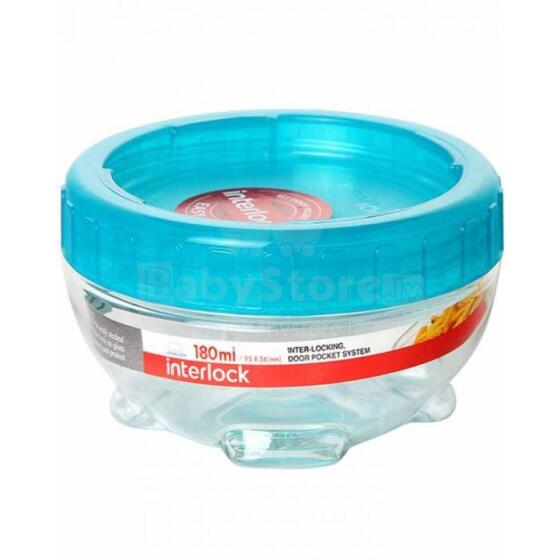 Interlock food container 180 ml / screwable / blue