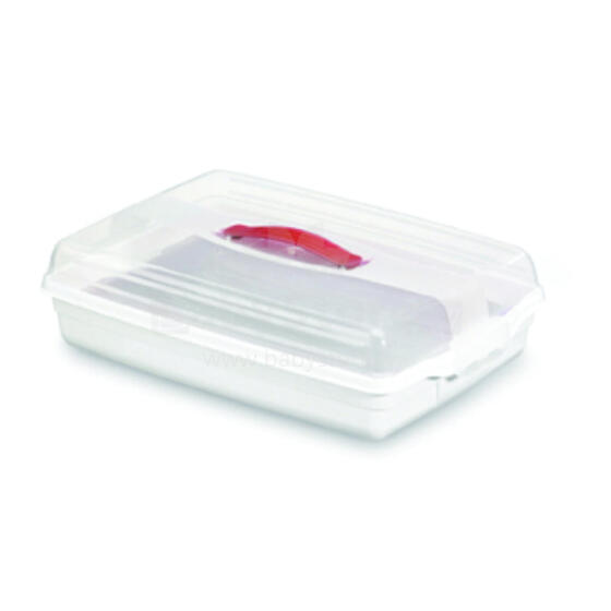 Cake transport box rectangular 45x29,5x11,1cm white